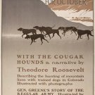 SCRIBNERS VINTAGE MAG COVER POSTER october wild animals RUSTIC 20x30 rare