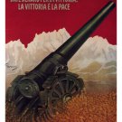 GIVE MONEY to the VICTORY vintage ad poster GIRUS italy 1917 20x30 WAR PEACE