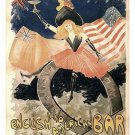 THE HORSESHOE english american BAR french ad poster FLAGS CELEBRATION 20x30