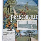 FRANCONVILLE vintage travel poster FRENCH orchards meadows NOTED NEW 20x30