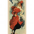 Ice Skating Palace Champs Elysées VINTAGE POSTER 1893 J. Chéret France 20x30