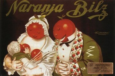 BLIZ ORANGE vintage ad poster achille MAUZAN argentina 1929 classic VERY RARE