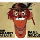 PAUL GOLDLER- CLOWN vintage ad poster JO STEINER germany 1914 20x30 RARE