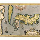 antique MAPS of the WORLD - JAPAN poster ABRAHAM ORTELIUS cartography 20x30