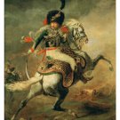 VINTAGE FRENCH GERICAULT HORSEman poster in UNIFORM rare 20x30