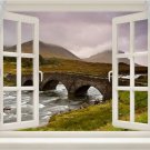 OLD BRIDGE window poster SCENIC RIVER, LANDSCAPE collectors rare 20x30 NEW