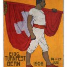 Nat'l Gymnastic Festival VINTAGE POSTER E Stiefel 1906 SWITZERLAND 20x30