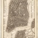 1853 PLAN VON NEW YORK poster GRID MAP rare INTRICATE historic 20x30