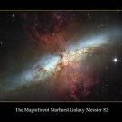 The magnificent starburst galaxy messier 82 HUBBLE SPACE IMAGE POSTER 20x30