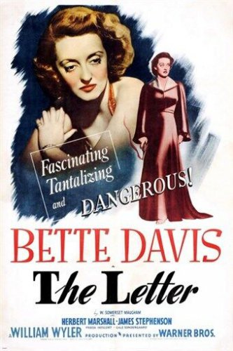 BETTE DAVIS is dangerous in THE LETTER vintage movie poster HIGH DRAMA 20x30