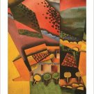 CHIC HOME DECOR landscape cubism COLORFUL SHAPES abstraction UNUSUAL 20x30