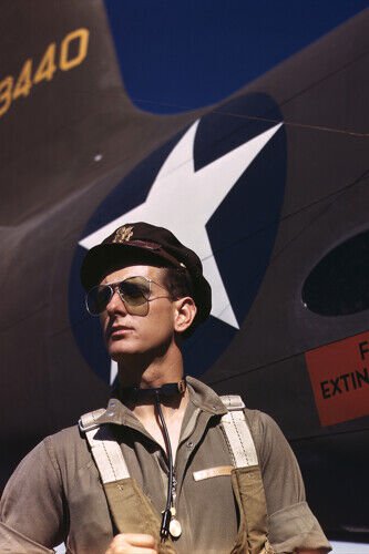 Lt. Mike Hunter U.S. Army Pilot 1942 PHOTO POSTER By Alfred Palmer 20x30