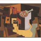 vintage painting art poster JUAN GRIS bottle and fruit bowl MODERN 20x30 NEW