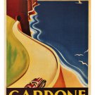 Gardone Lake Garda VINTAGE TRAVEL POSTER Arturo Panni Italy 1933 20x30