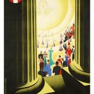 VIENNE SWITZERLAND carnival flag VINTAGE FOREIGN AD POSTER 1936 20x30