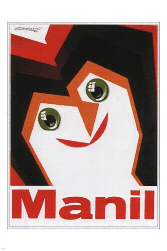 manil soap VINTAGE AD POSTER achille mauzan italy 1927 20x30 cool art RARE