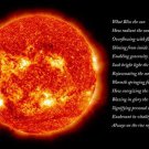 SUN WITH POEM ART POSTER bright orange literary DAZZLING rare new 20x30 BOLD