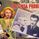 JOHNNY EAGER film noir MOVIE poster ROBERT TAYLOR LANA TURNER scary 20x30