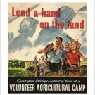 lend a HAND on the LAND vintage FOOD PRODUCTION ad poster O'CONNELL 20x30