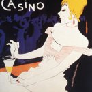 RETRO ODEON CASINO FRENCH POSTER lady stirring drink sexy 20x30