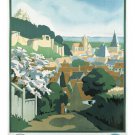 DREUX france VINTAGE travel poster 20x30 RUSTIC village exceptional RARE