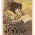 Newspaper La Critique VINTAGE AD POSTER Misti France 1896 20x30 Unique