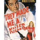 THEY MADE ME A KILLER vintage movie poster ROBERT LOWERY guns women 20x30