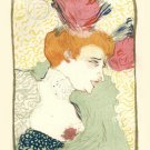 CLASSIC FRENCH henri de TOULOUSE-LAUTREC POSTER woman in fancy HAT 20x30