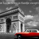 PARIS HOME OF ARTISTS inspirational quote poster 20x30 arc de triomphe