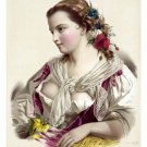 joséphine ducollet FLEUR DES CHAMPS after bernard VINTAGE POSTER 1856 20x30