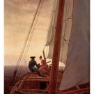 david friedrich caspar FINE ART POSTER on a sailing ship 20x30 ROMANTICISM