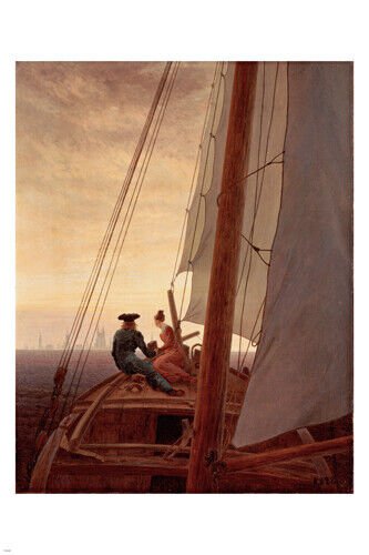 david friedrich caspar FINE ART POSTER on a sailing ship 20x30 ROMANTICISM