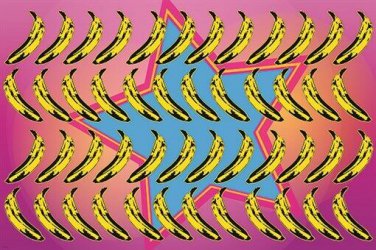 WARHOL INSPIRED pop art poster BANANAS collectors whimsical fruit 20x30 HOT