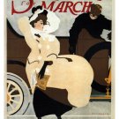 Scribner March VINTAGE MAG POSTER R J Wildhack UK 1907 20x30 PROPER LITERARY