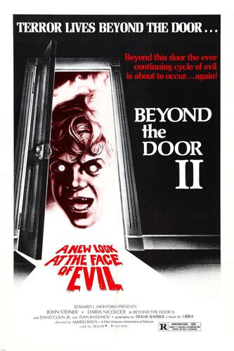 BEYOND THE DOOR II HORROR POSTER "new look for face of evil" 20x30