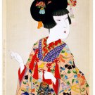 adorning 1897 CHIKANOBU- TRUE BEAUTY vintage print poster 20x30 JAPANESE art