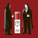 VAMPIRES at the BLOOD cooler POSTER 20x30 funny IRONIC capes fangs HORROR