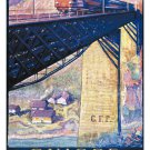 Switzerland French VINTAGE TRAIN TRAVEL Poster BRIDGE RR Tracks 20x30 RARE Switzerland French VINTAGE TRAIN TRAVEL Poster BRIDGE RR Tracks 20x30 RARE