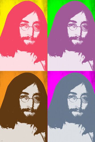 SINGER JOHN LENON celebrity multiple image POP ART POSTER psychedelic 20x30