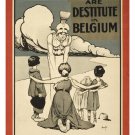 3 MILLION BELGIANS ARE DESTITUTE vintage war poster HUNGER awareness 20x30