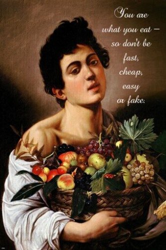 CUTE & FUNNY You Are What You Eat quote  MOTIVATIONAL POSTER 20x30 painting