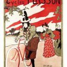 CYCLES PLASSON vintage french bicycle ad COLLECTORS SPORTY CLASSIC 20x30