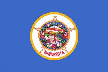 MINNESOTA OFFICIAL FLAG poster STAR COLORFUL historic collectors 20x30 NEW