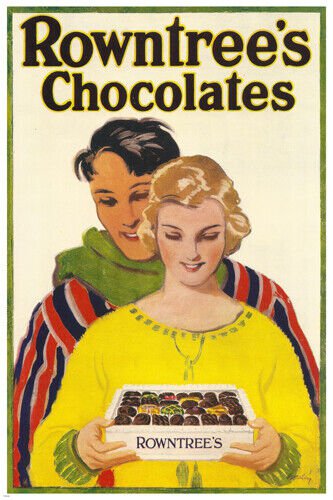 Rowntree's Chocolates Vintage Ad Poster 20x30 GREAT FOR HOME DECOR