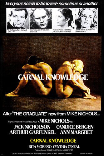 MIKE NICHOLS' Carnal Knowledge Jack NICHOLSON Candice BERGEN 20x30 Love