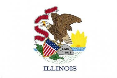 ILLINOIS STATE FLAG POSTER official historic political collectors 20x30 NEW