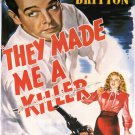 THEY MADE ME A KILLER film noir movie poster ROBERT LOWERY suspense 20x30-PW0