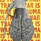 WAR is TRAUMA graphic poster BRAIN AS GRENADE clever political hot 20x30