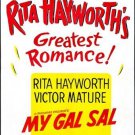 1942 HOLLYWOOD MOVIE POSTER my gal sal RITA HAYWORTH musical COLORFUL 20x30