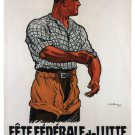 Federal Festival of Fight VINTAGE POSTER C. Rüttimann Switzerland '31 20x30